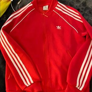 Red adidas jacket